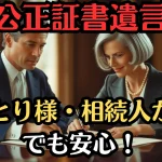 おひとり様・相続人が複数でも安心！公正証書遺言の活用法